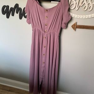 Off-the-Shoulder Maxi Dress